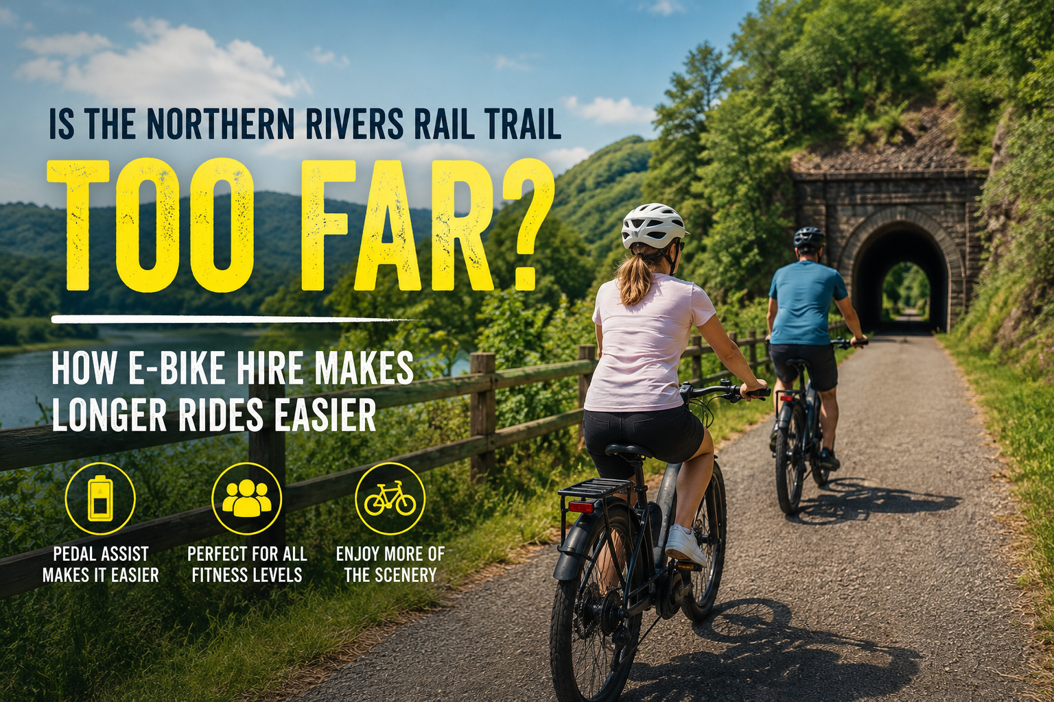 Featured image for “Is the Northern Rivers Rail Trail Too Far? How E-Bike Hire Makes Longer Rides Easier”